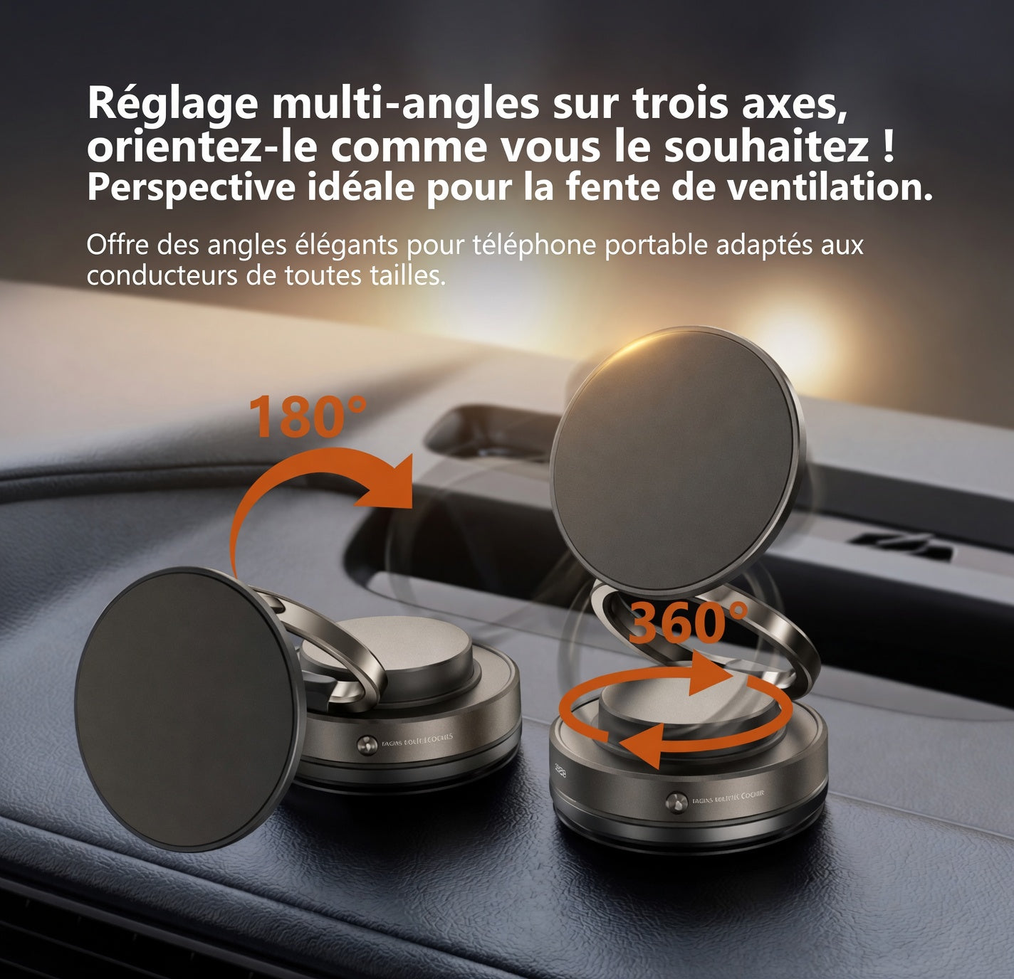 Support Téléphone Magnétique Voiture360°