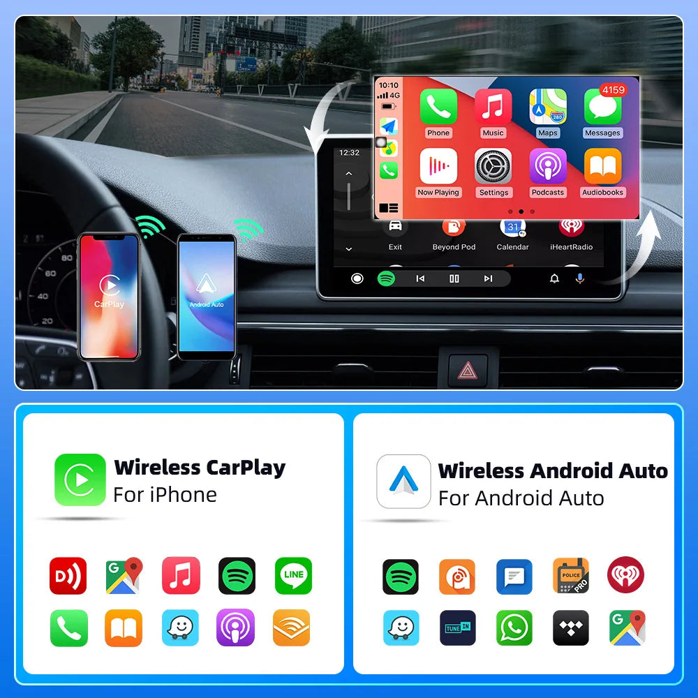 Adaptateur CarPlay Sans Fil Carlinkit 2 en 1