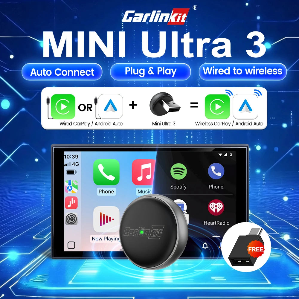 Adaptateur CarPlay Sans Fil 2 en 1 Carlinkit