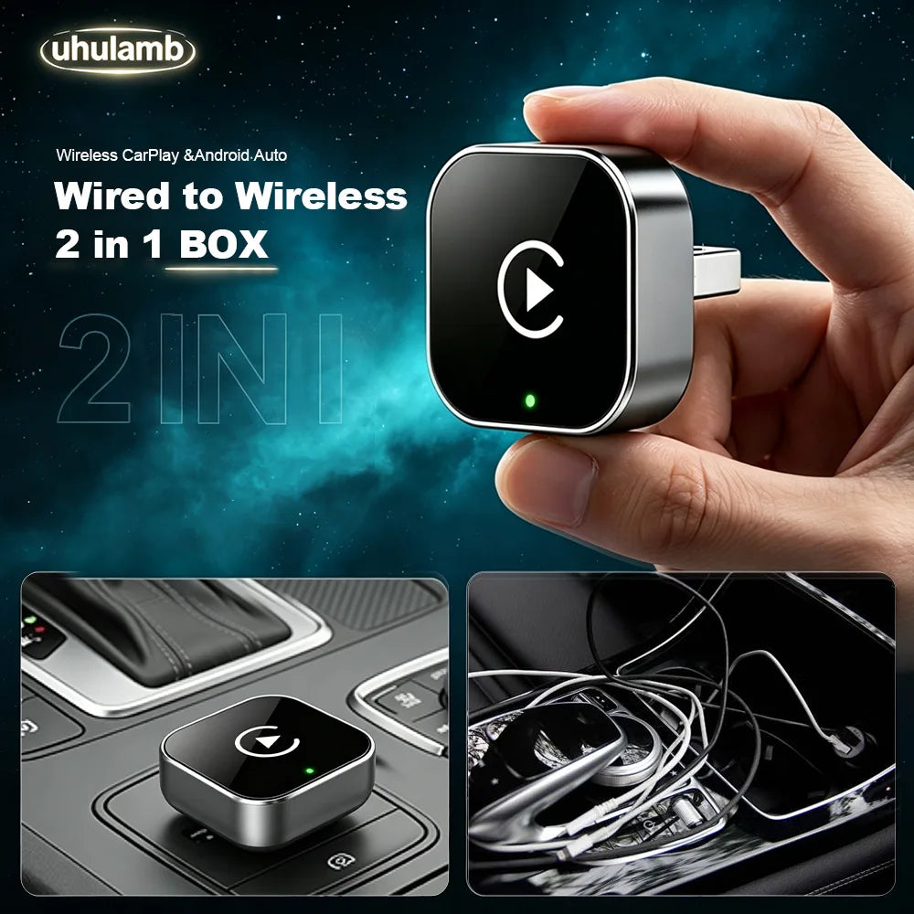 Adaptateur CarPlay Sans Fil Carlinkit 2 en 1